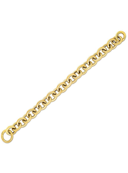 14k Yellow Gold Round Link Bracelet - Ellie Belle