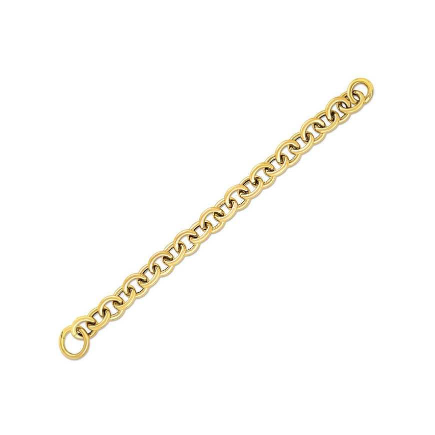 14k Yellow Gold Round Link Bracelet - Ellie Belle