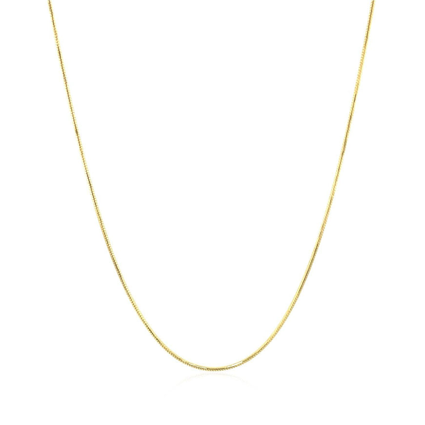 14k Yellow Gold Round Snake Chain 0.7mm - Ellie Belle