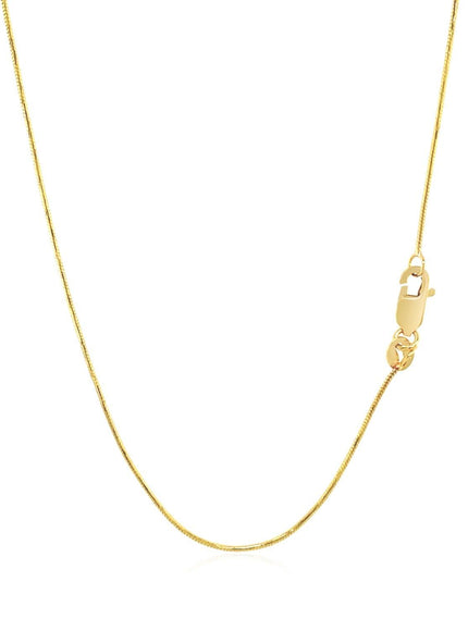 14k Yellow Gold Round Snake Chain 0.7mm - Ellie Belle