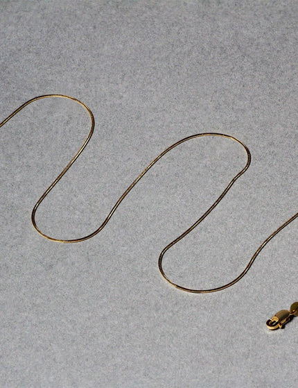 14k Yellow Gold Round Snake Chain 0.7mm - Ellie Belle