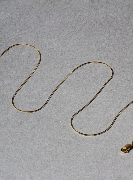 14k Yellow Gold Round Snake Chain 0.7mm - Ellie Belle