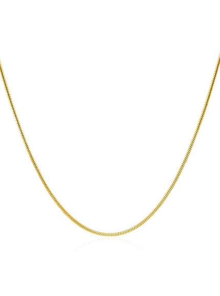 14k Yellow Gold Round Snake Chain 0.9mm - Ellie Belle