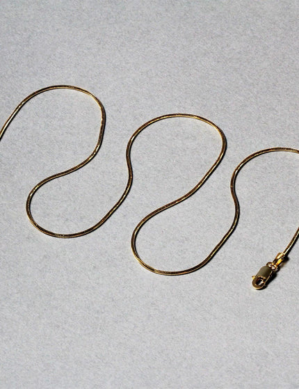 14k Yellow Gold Round Snake Chain 0.9mm - Ellie Belle