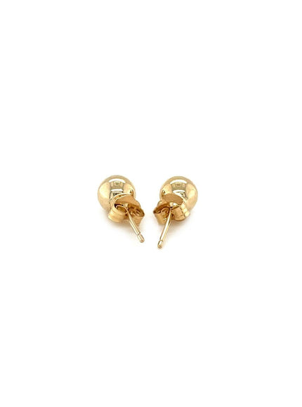 14k Yellow Gold Round Stud Earrings (5.0 mm) - Ellie Belle