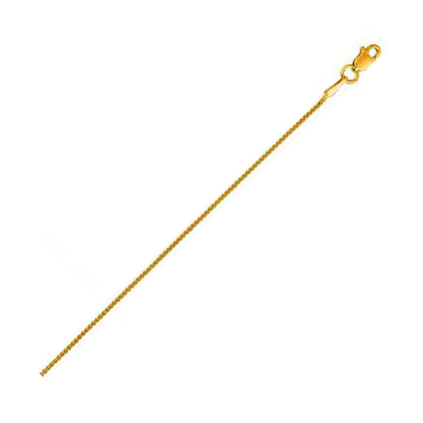 14k Yellow Gold Round Wheat Chain 0.80mm - Ellie Belle