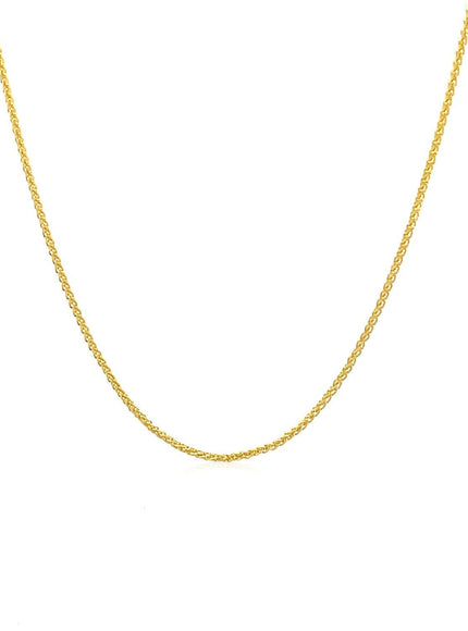 14k Yellow Gold Round Wheat Chain 1.0mm - Ellie Belle