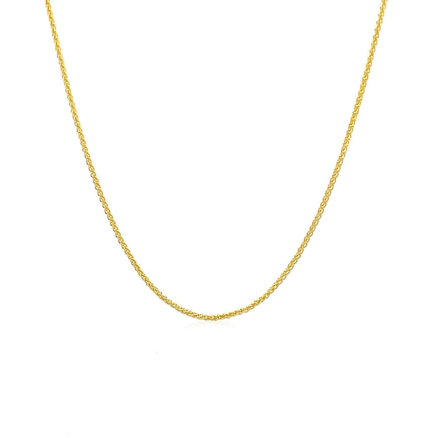 14k Yellow Gold Round Wheat Chain 1.0mm - Ellie Belle