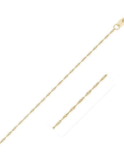 14k Yellow Gold Singapore Chain 0.6mm - Ellie Belle