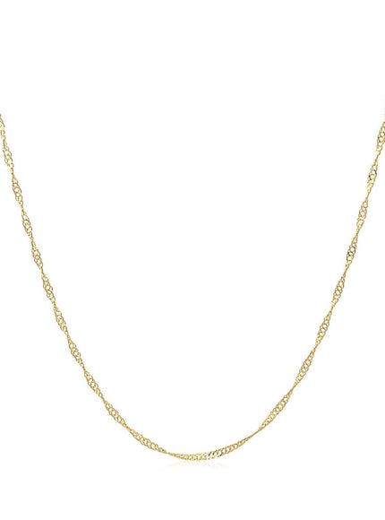 14k Yellow Gold Singapore Chain 0.6mm - Ellie Belle