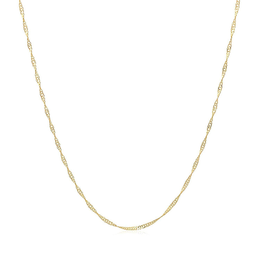 14k Yellow Gold Singapore Chain 0.6mm - Ellie Belle