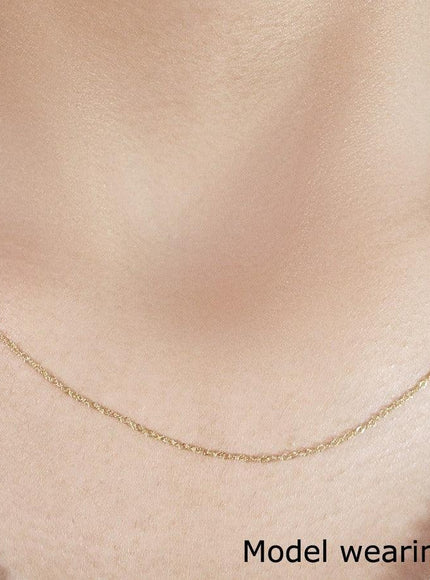 14k Yellow Gold Singapore Chain 0.6mm - Ellie Belle