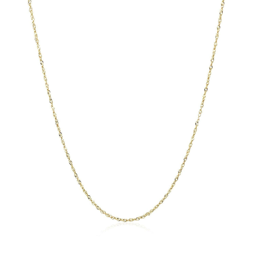 14k Yellow Gold Singapore Chain 0.8mm - Ellie Belle