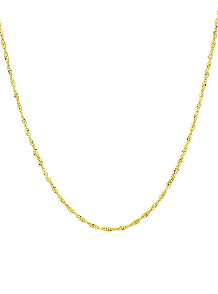 14k Yellow Gold Singapore Chain 1.0mm - Ellie Belle