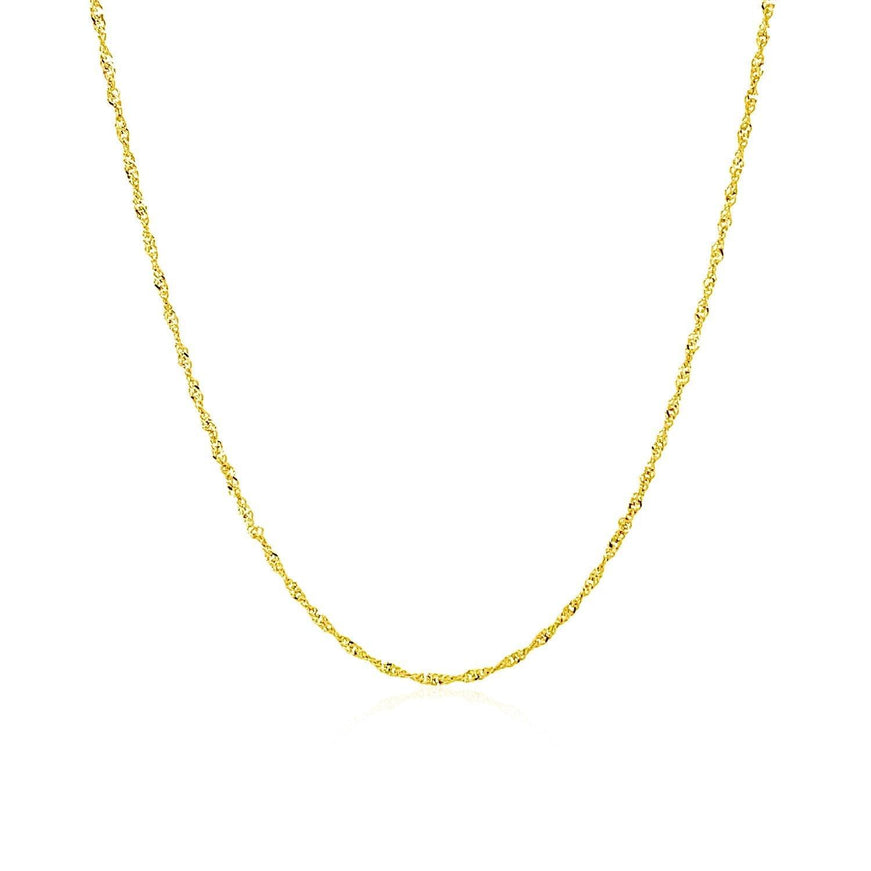 14k Yellow Gold Singapore Chain 1.0mm - Ellie Belle