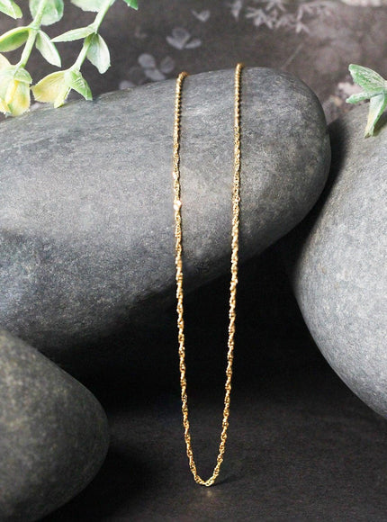 14k Yellow Gold Singapore Chain 1.0mm - Ellie Belle