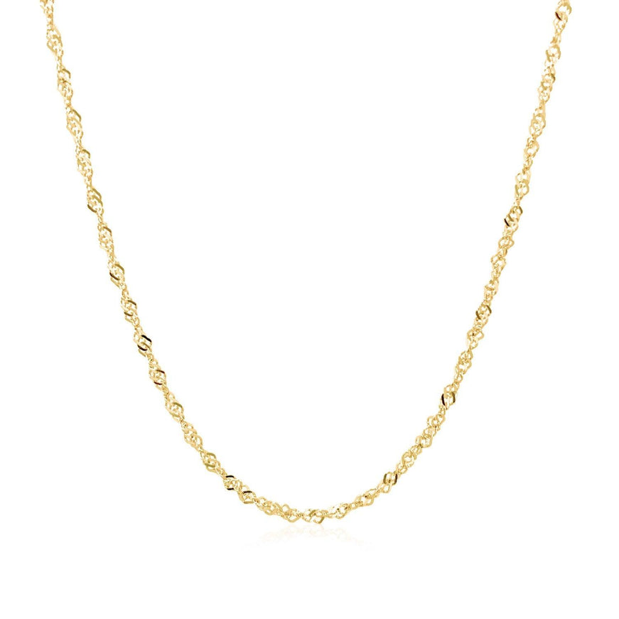 14k Yellow Gold Singapore Chain 1.5mm - Ellie Belle