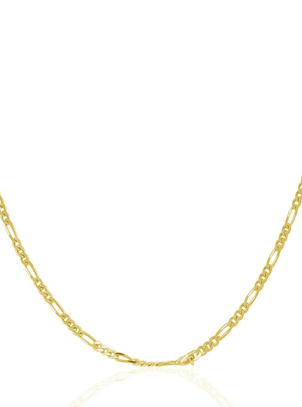 14k Yellow Gold Solid Figaro Chain 1.9mm - Ellie Belle