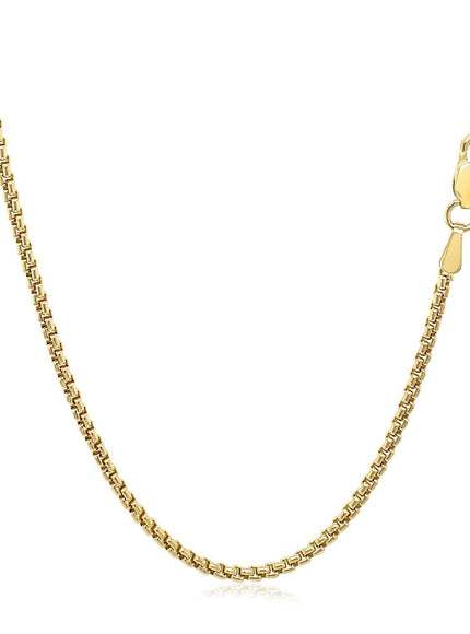 14k Yellow Gold Solid Round Box Chain 1.6 mm - Ellie Belle