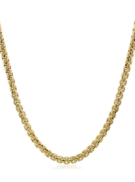 14k Yellow Gold Solid Round Box Chain 2.5 mm - Ellie Belle