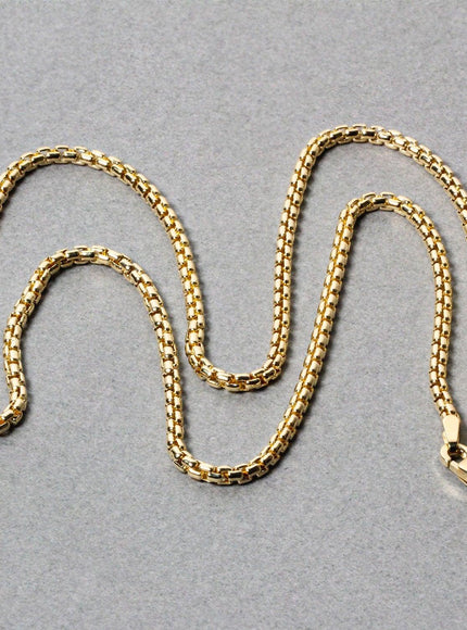 14k Yellow Gold Solid Round Box Chain 2.5 mm - Ellie Belle