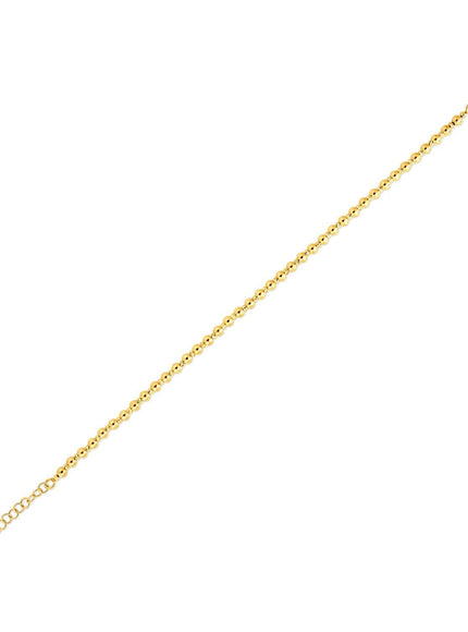 14k Yellow Gold Spaced Bead Bracelet (3mm) - Ellie Belle