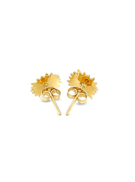 14K Yellow Gold Sun Earrings - Ellie Belle