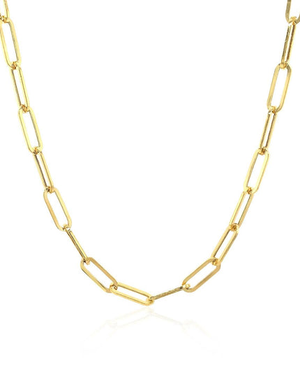 14K Yellow Gold Wide Paperclip Chain (3.3mm) - Ellie Belle