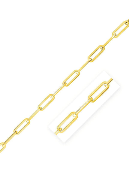 14K Yellow Gold Wide Paperclip Chain (6.1mm) - Ellie Belle