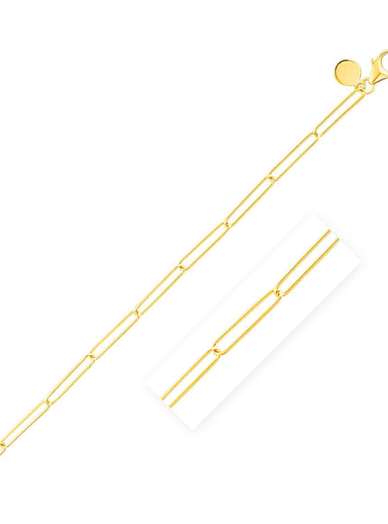 14k Yellow Gold Wire Paperclip Chain (2.7mm) - Ellie Belle