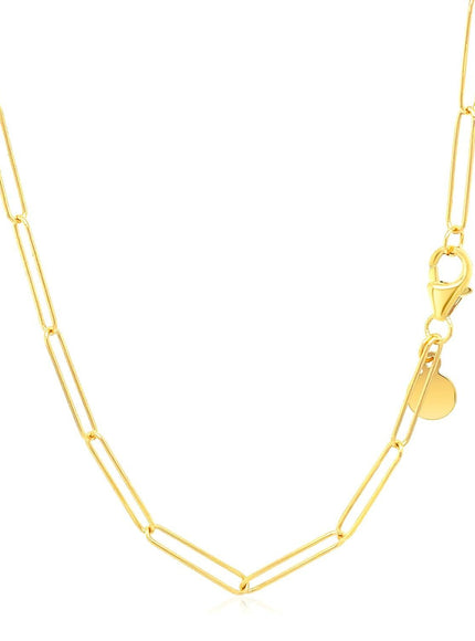 14k Yellow Gold Wire Paperclip Chain (2.7mm) - Ellie Belle