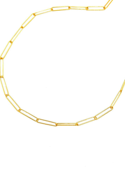 14k Yellow Gold Wire Paperclip Chain (2.7mm) - Ellie Belle