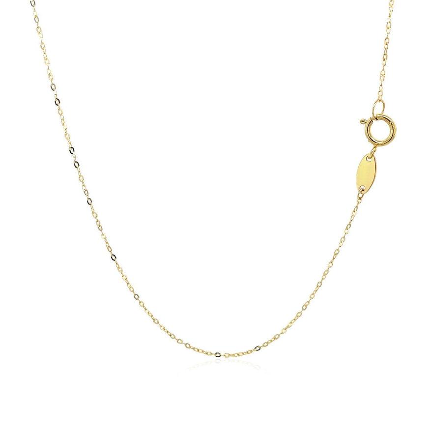 14k Yellow Gold with Peace Symbol Pendant - Ellie Belle