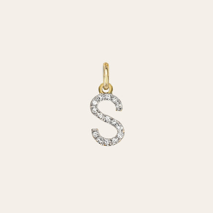 Zoe Lev Jewelry 14k Diamond Initial Pendant