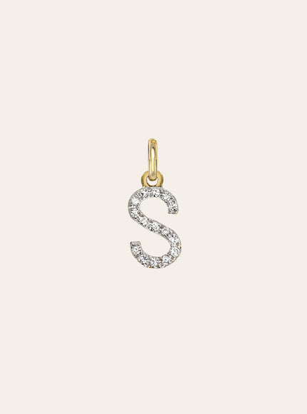 Zoe Lev Jewelry 14k Diamond Initial Pendant