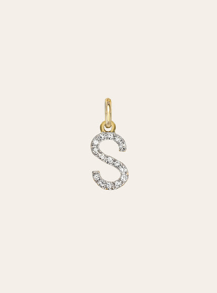 Zoe Lev Jewelry 14k Diamond Initial Pendant