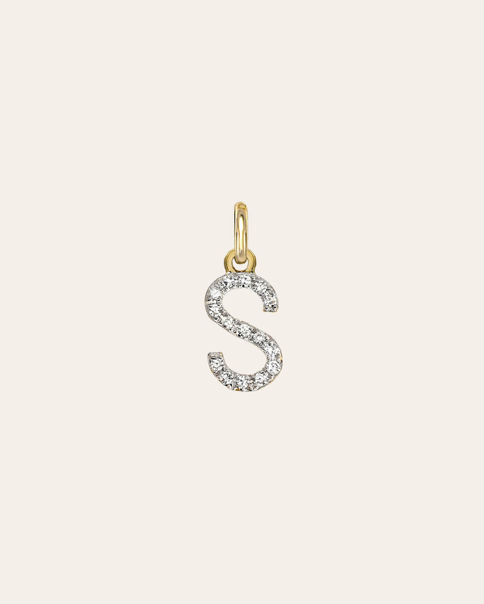 Zoe Lev Jewelry 14k Diamond Initial Pendant