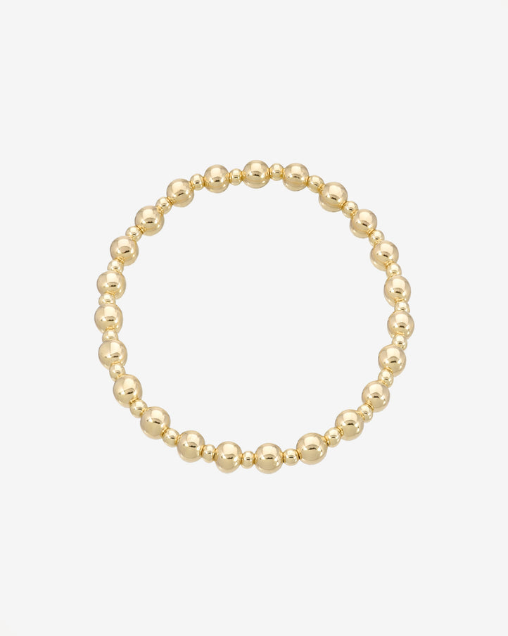 Zoe Lev 14K Gold 3mm and 5mm Bead Bracelet