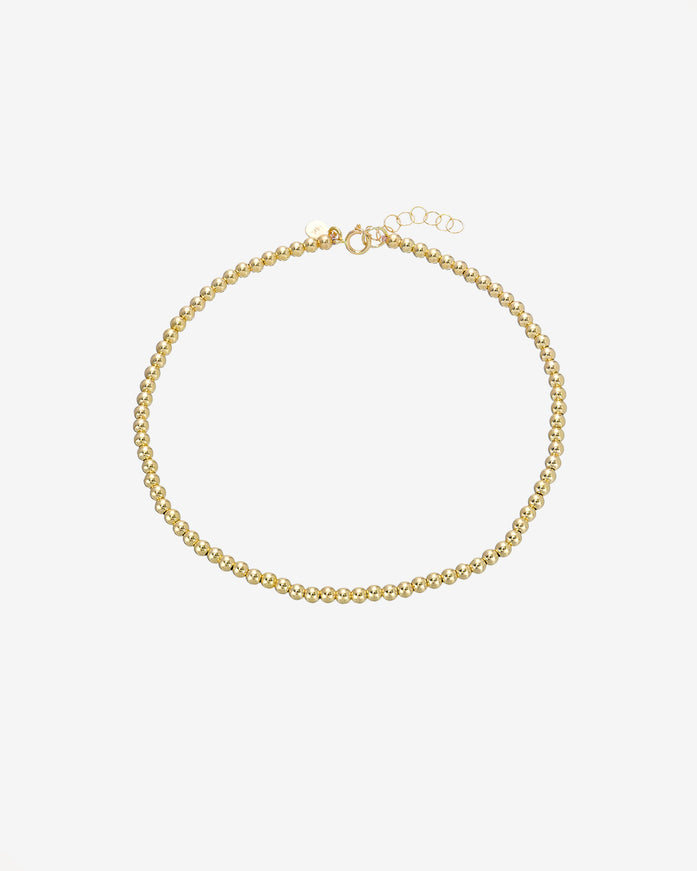 Zoe Lev 14K Gold Bead Anklet