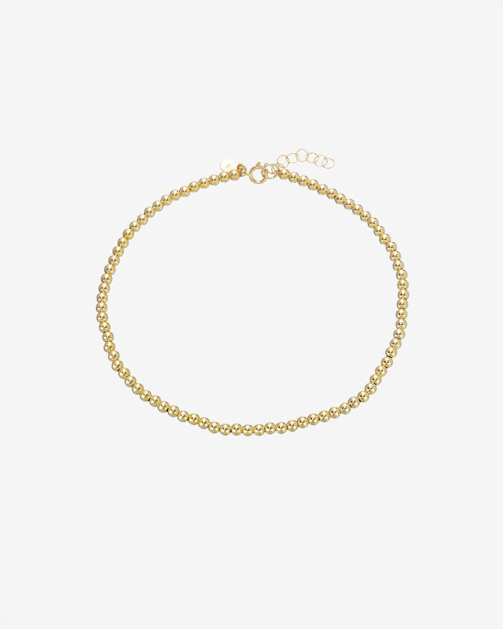Zoe Lev 14K Gold Bead Anklet
