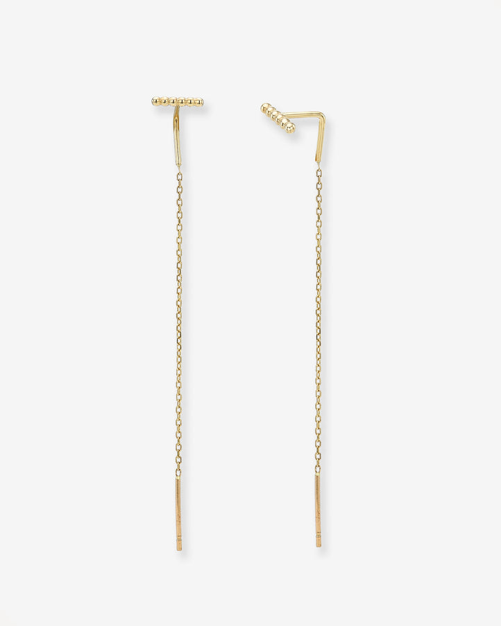 Zoe Lev 14K Gold Cable Link Threader Earrings