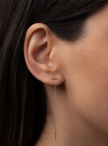 Zoe Lev 14K Gold Cable Link Threader Earrings