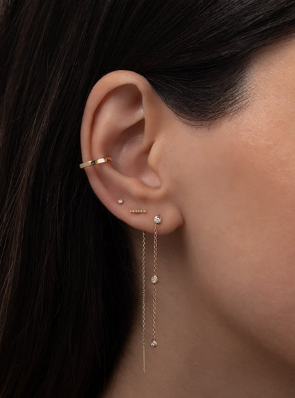Zoe Lev 14K Gold Cable Link Threader Earrings
