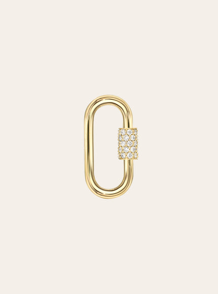 Zoe Lev 14K Gold Gemstone Carabiner Diamond