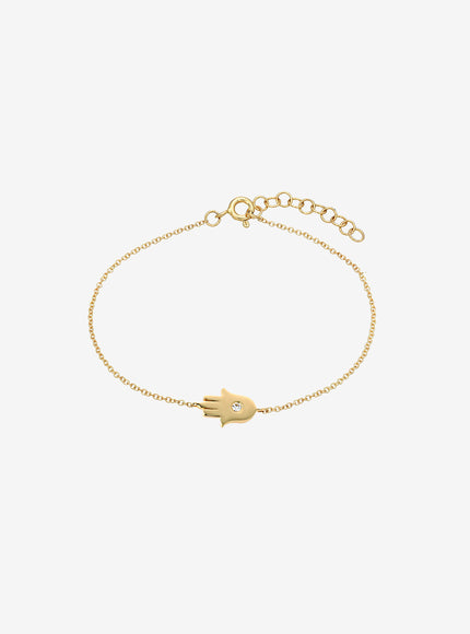 Zoe Lev 14K Gold Diamond Hamsa Bracelet