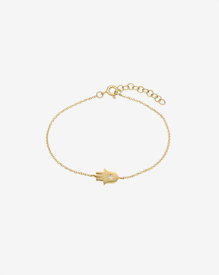 Zoe Lev 14K Gold Diamond Hamsa Bracelet
