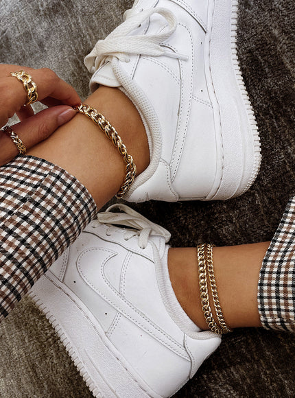 Zoe Lev 14K Gold Large Miami Cuban Link Anklet