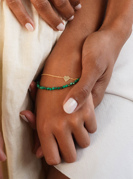 Zoe Lev 14K Gold Heart Bracelet