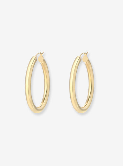 Zoe Lev 14K Gold Medium Thick Hoop Earrings