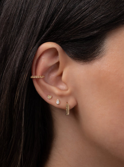 Zoe Lev 14K Gold Mini Cuban Link Ear Cuff